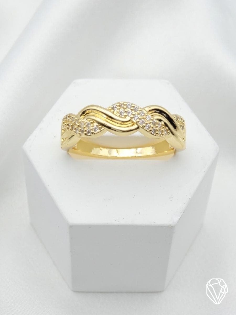 Anillo Trenza Oro — Oro Laminado Americano | Varelis Joyería