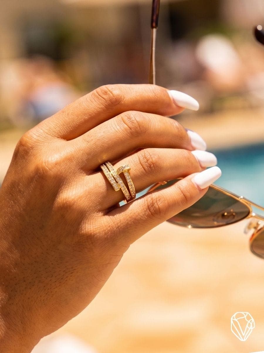 Anillo Ajustable Doble Cinta — vista 2