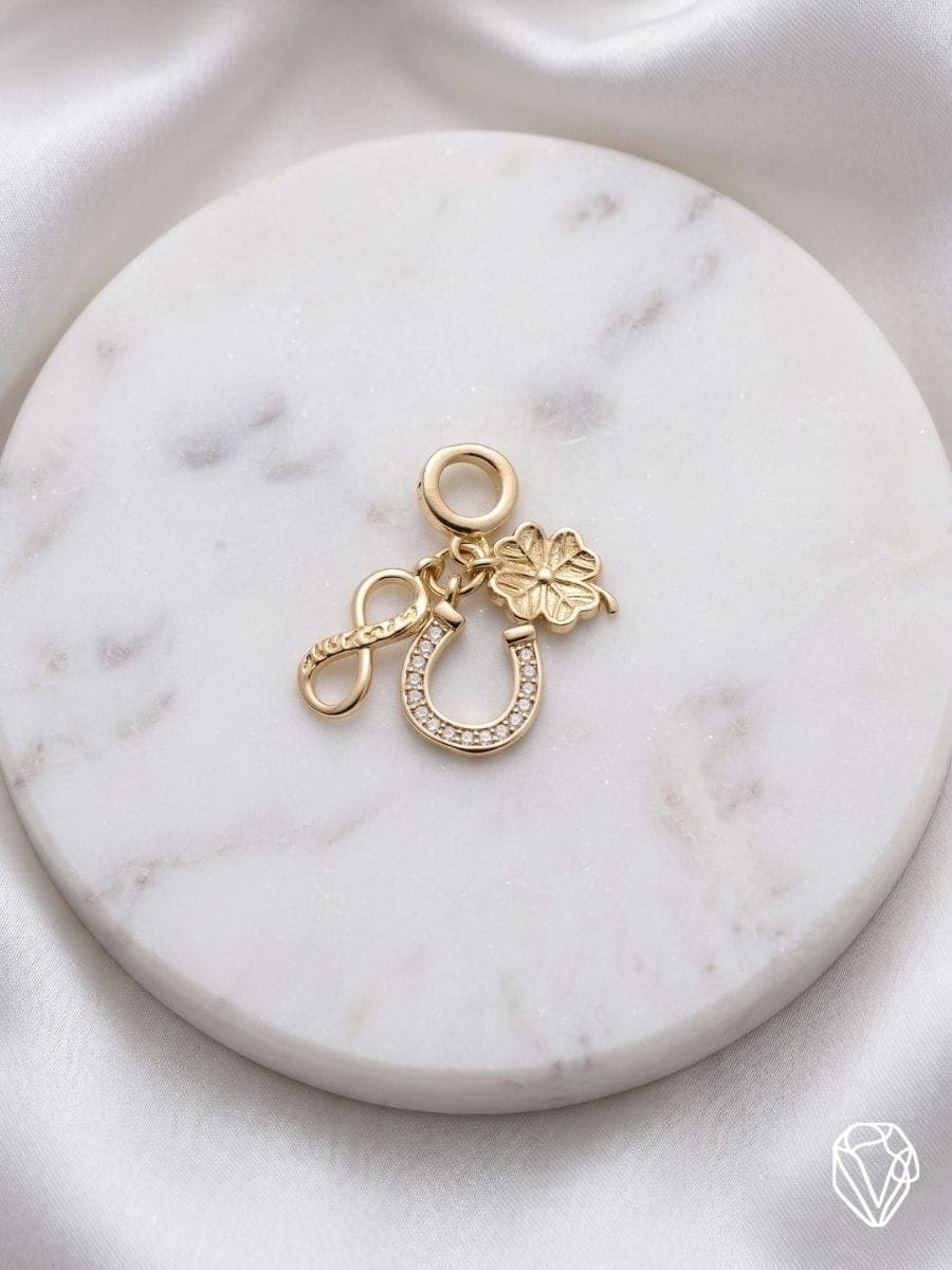 Dije Charms "Lucky Infinity" — Oro Laminado Americano | Varelis