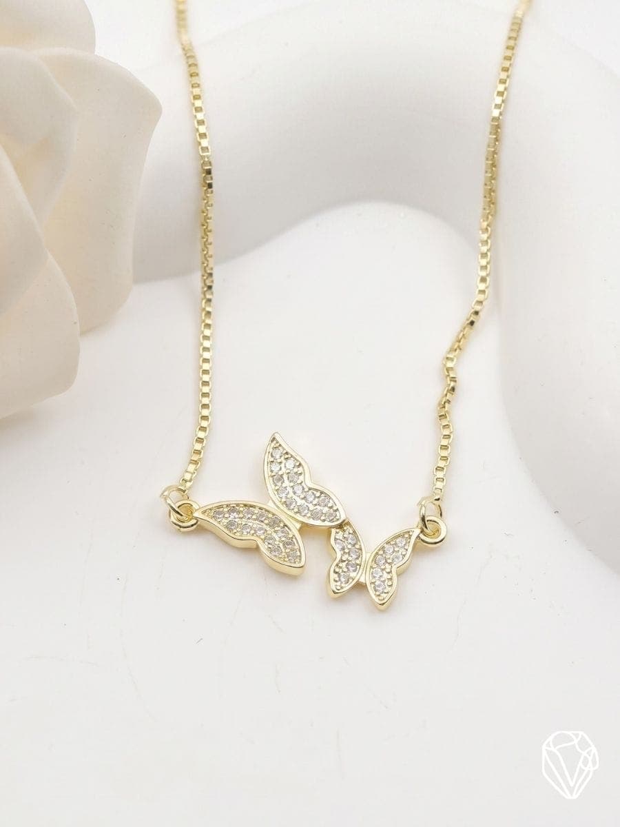 Collar Mariposa — Oro Laminado Americano | Varelis