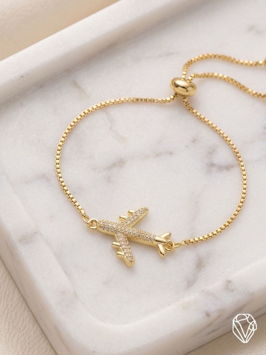 Pulsera Avión — Oro Laminado Americano | Varelis Joyería