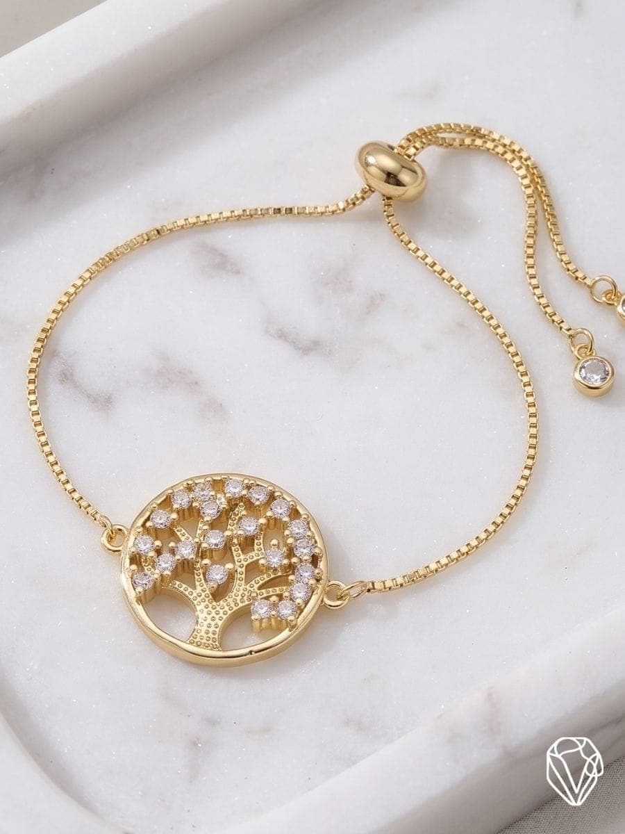 Pulsera Arbol de la Vida Solo — Oro Laminado Americano | Varelis