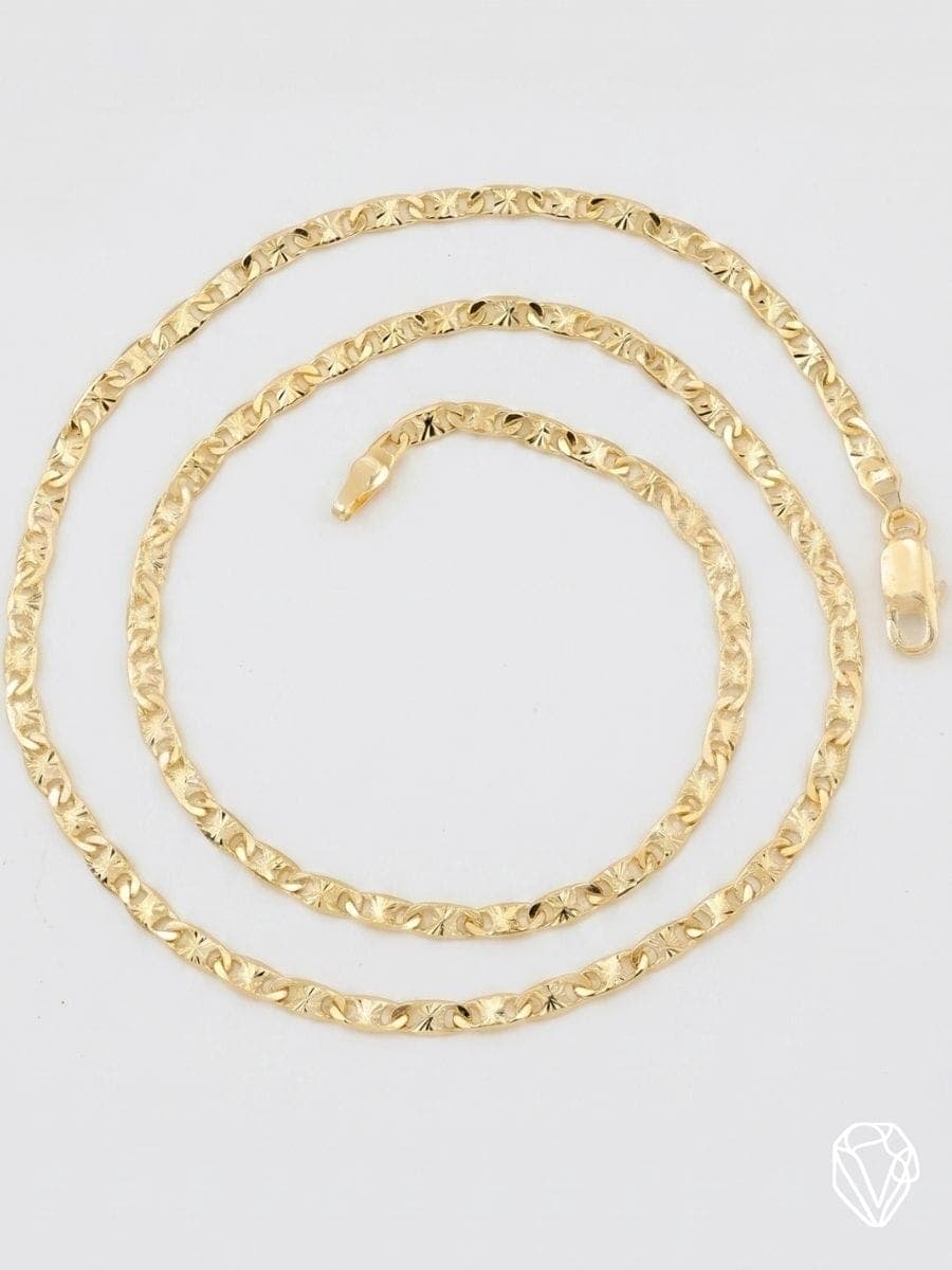Cadena Ancla Brillante — Oro Laminado Americano | Varelis