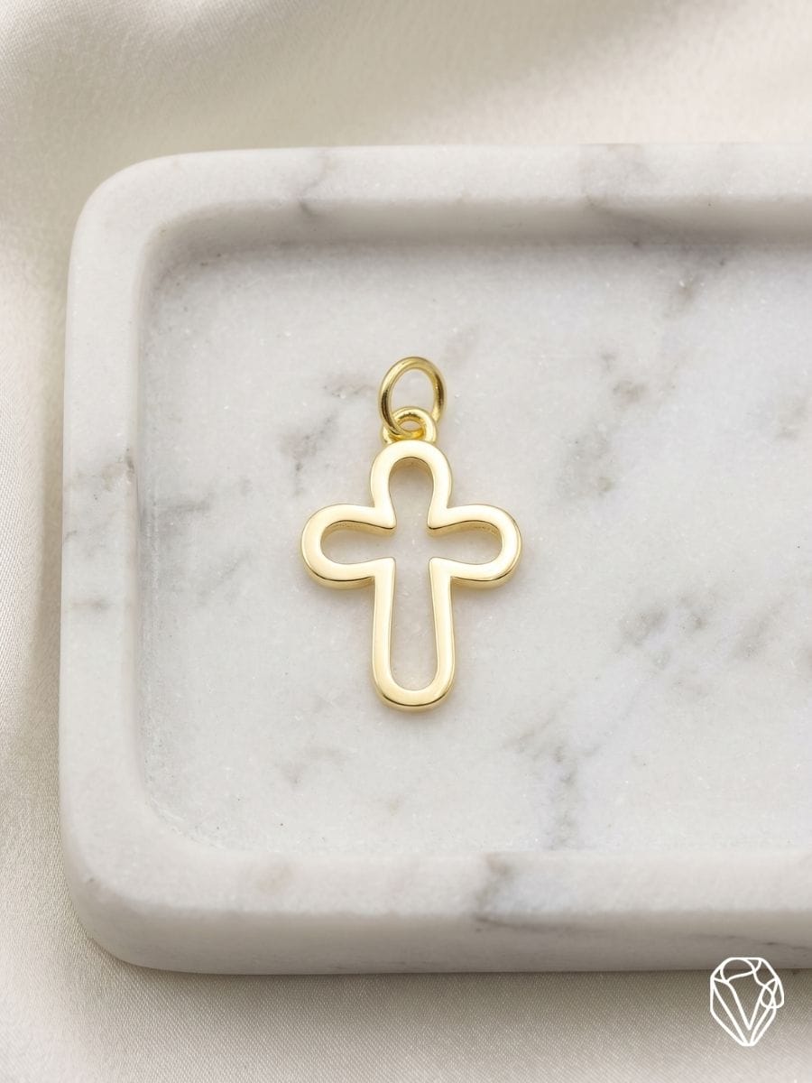 Dije Cruz Redonda — Oro Laminado Americano | Varelis Joyería