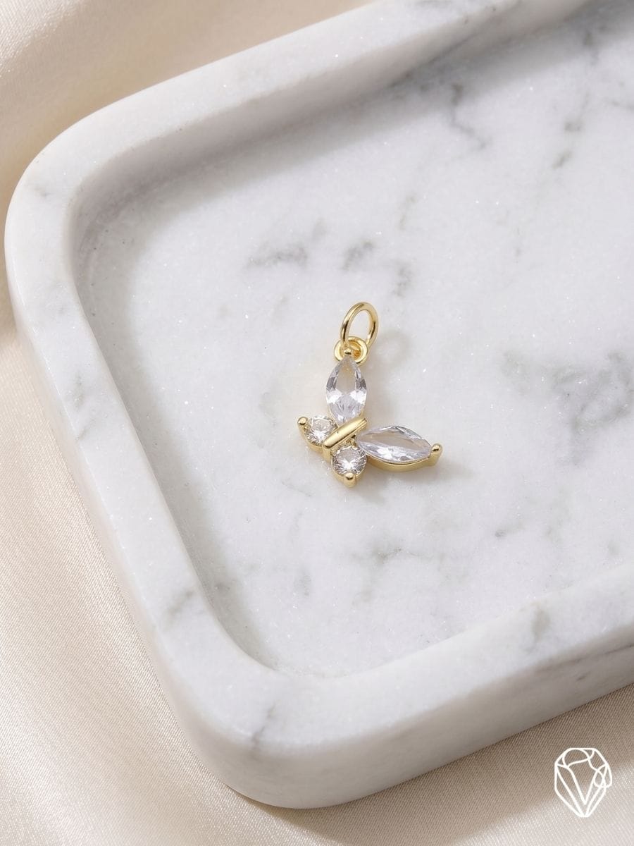 Dije Mariposa Cristal — vista 2