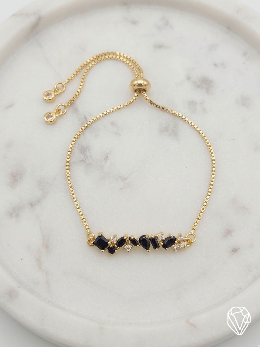 Pulsera Azabache — Oro Laminado Americano | Varelis Joyería