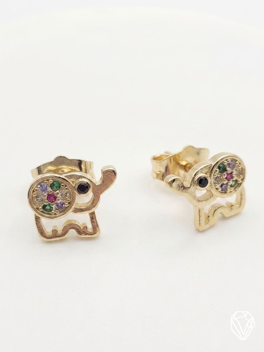 Aretes Elefante — Oro Laminado Americano | Varelis