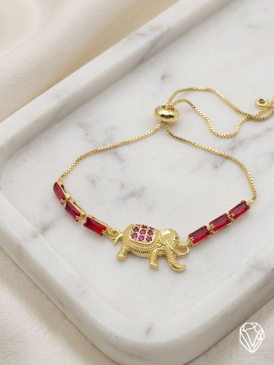 Pulsera Elefante Rojo