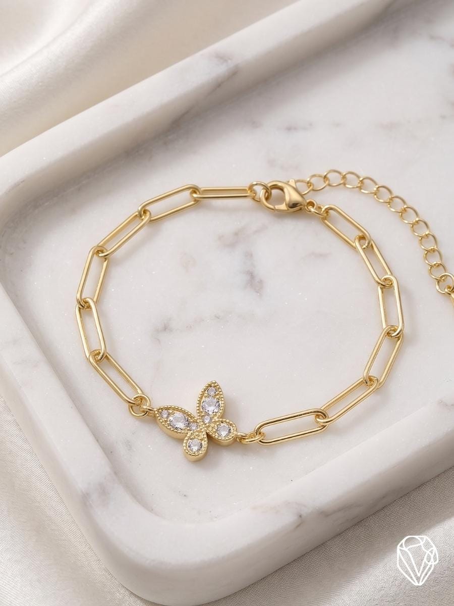 Pulsera Mariposa Clip — Oro Laminado Americano | Varelis