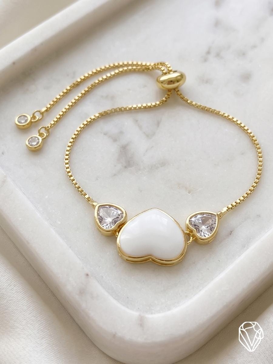 Pulsera Corazón Nácar