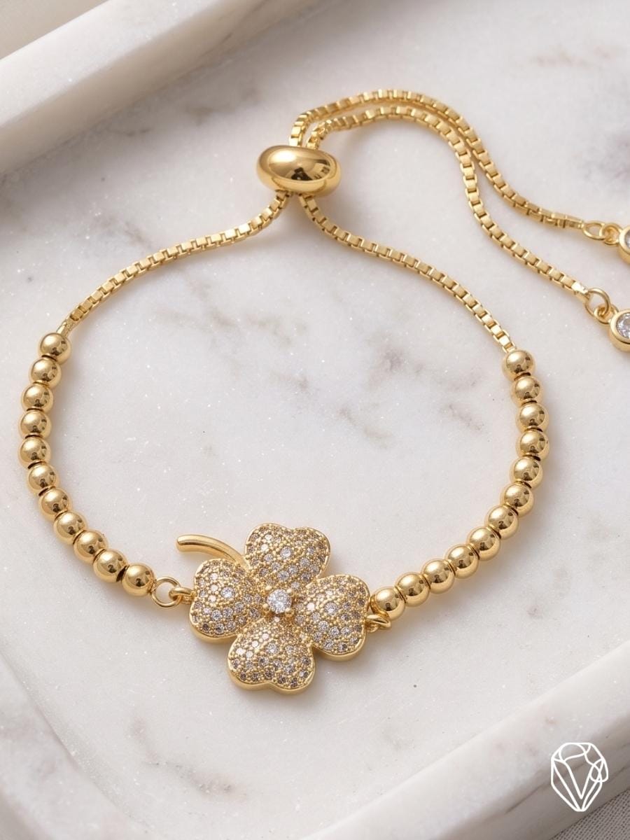 Pulsera Trébol — Oro Laminado Americano | Varelis Joyería