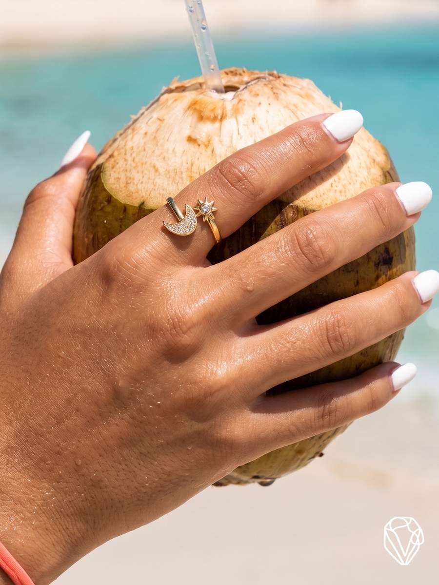 Anillo Ajustable Luna Oro — vista 2