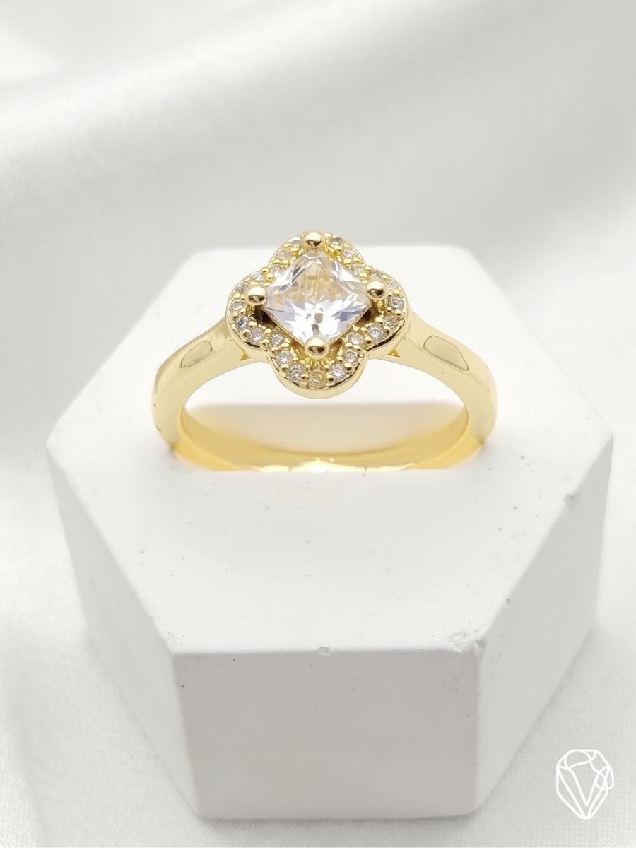 Anillo Flor Oro — Oro Laminado Americano | Varelis Joyería