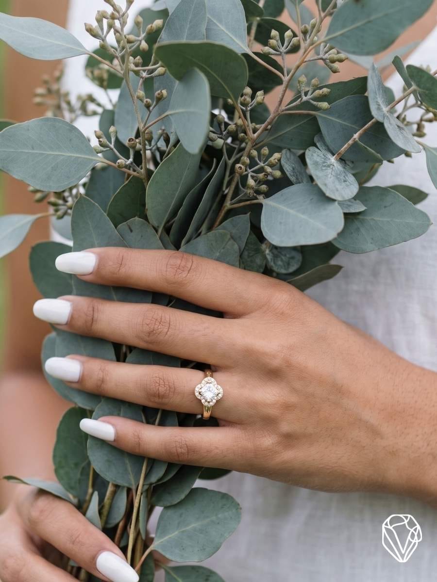 Anillo Flor Oro — vista 2