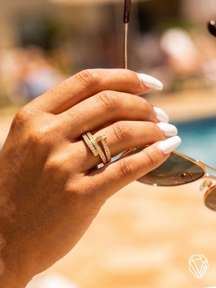 Anillo Ajustable Doble Cinta — vista 2