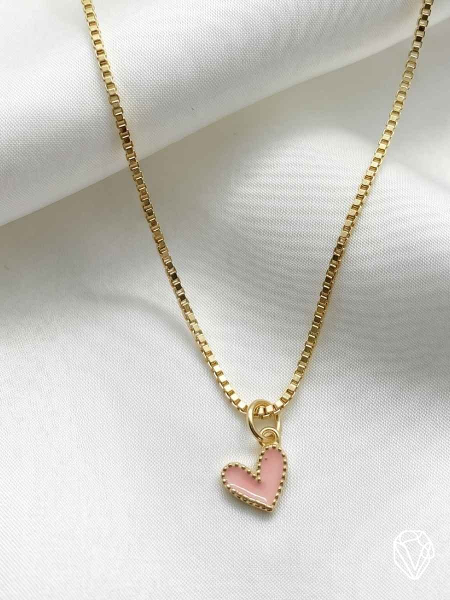 Dije Corazón Esmaltado — Oro Laminado Americano | Varelis