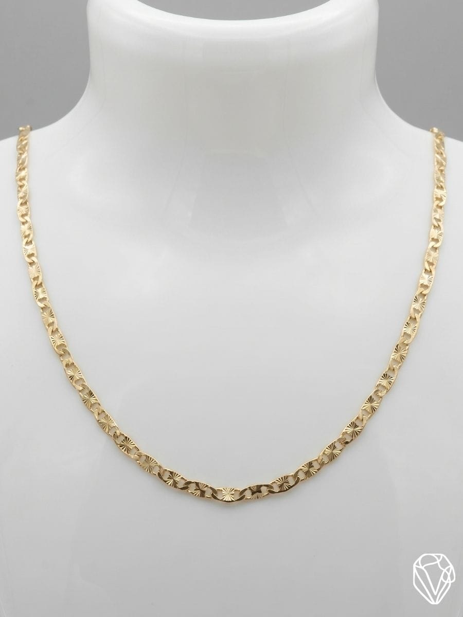 Cadena Ancla Brillante — Oro Laminado Americano | Varelis