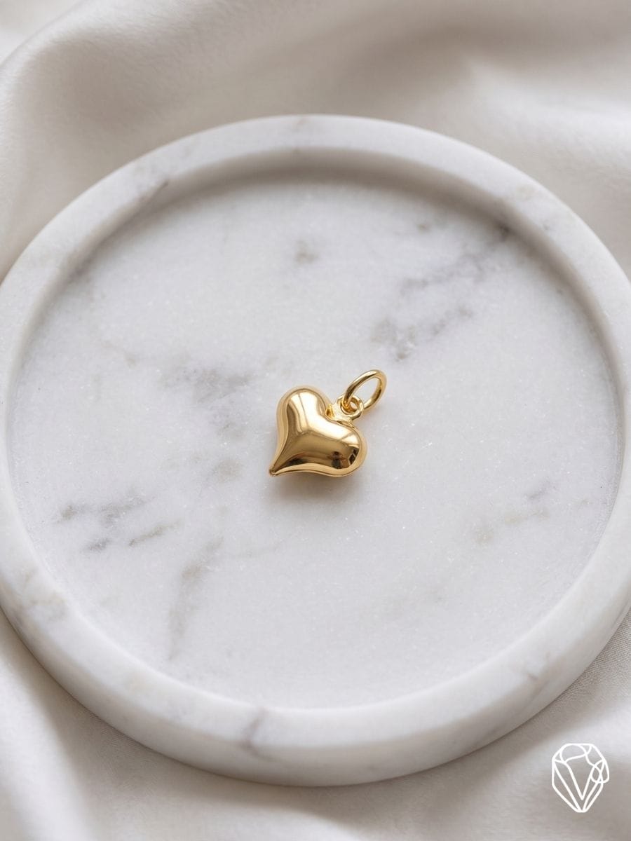 Dije Corazón Inflado — Oro Laminado Americano | Varelis Joyería
