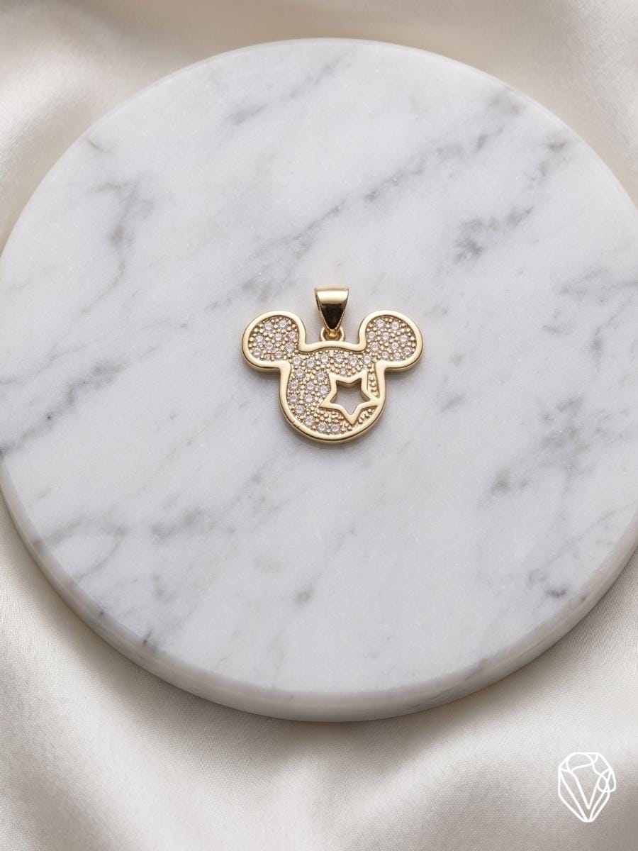 Dije Mickey "Star Magic" — Oro Laminado Americano | Varelis