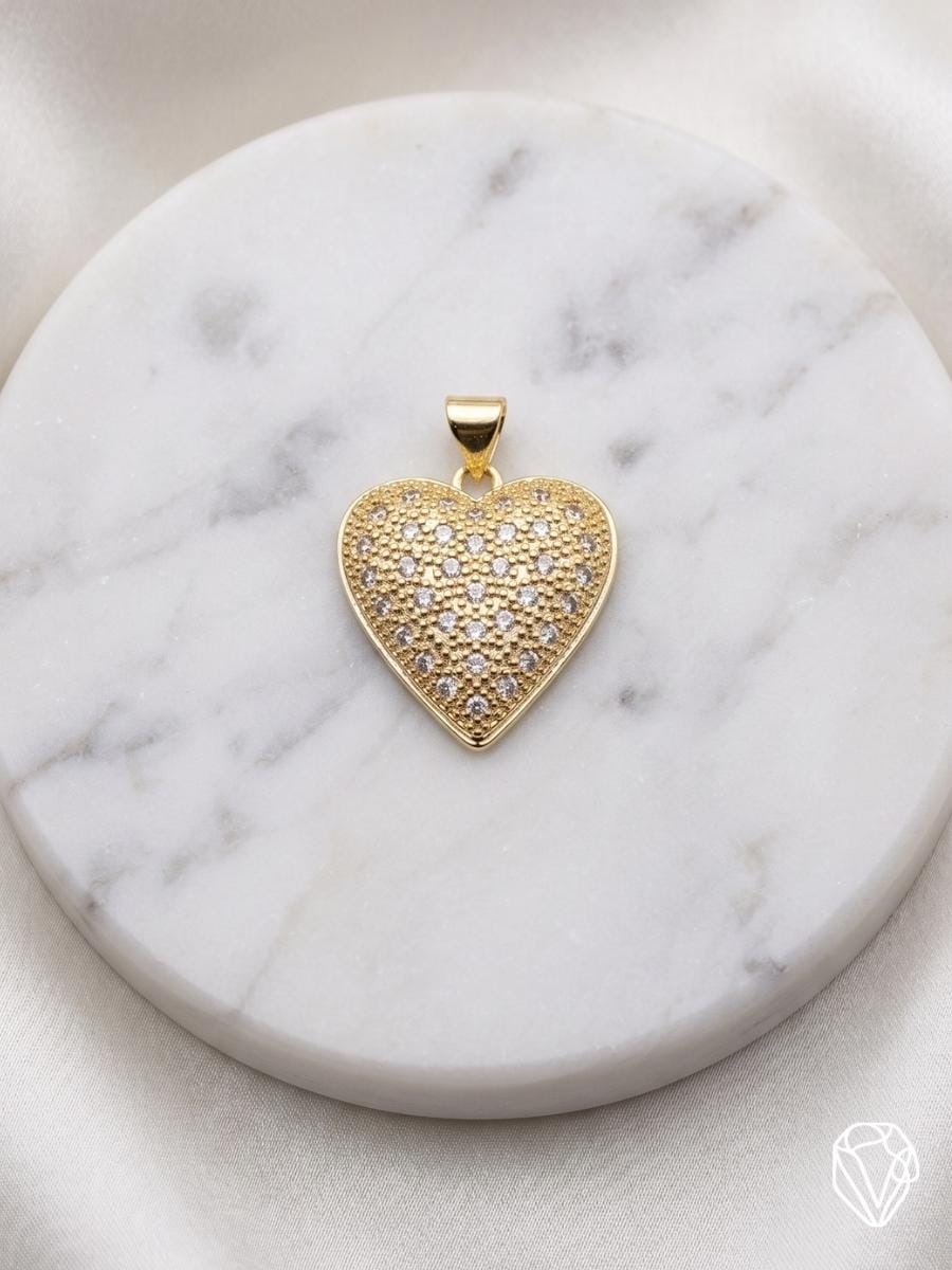Dije Corazón "Eternal Pavé" — Oro Laminado Americano | Varelis